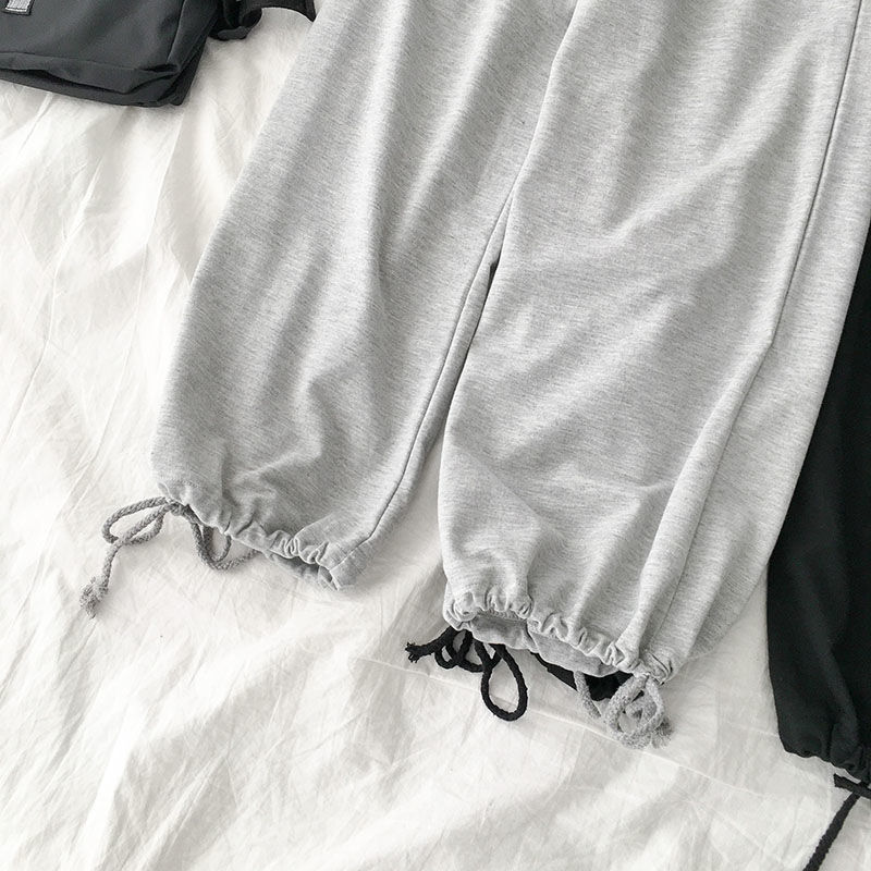 QWEEK Harajuku Oversize Women Sweatpants Jogging Sports Pants Baggy Korea Fashion Cute Bear Print Sweat Casual Trousers 220325