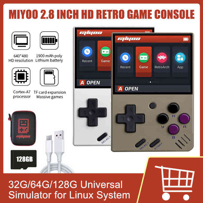 Miyoo 2.8 Inch Retro Video Game Console IPS HD Screen Mini Portable Gaming Console Handheld Classic Gaming Emulator For FC GBA H220426
Miyoo 2.8 Inch Retro Video Game Console IPS HD Screen Mini Portable Gaming Console Handheld Classic Gaming Emulator For FC GBA H220426