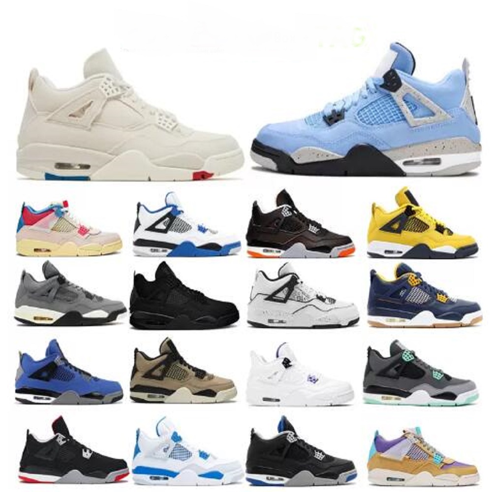 2022 IV 4 4S jumpman Men Women Basketball Shoes White Metallic Nior Infrared Cool Grey Unisex Sport Sneakers Trainers University Blue Bred Sail Blank Canvas Size:36-46, Color 1
2022 IV 4 4S jumpman Men Women Basketball Shoes White Metallic Nior Infrared Cool Grey Unisex Sport Sneakers Trainers University Blue Bred Sail Blank Canvas Size:36-46, Color 1