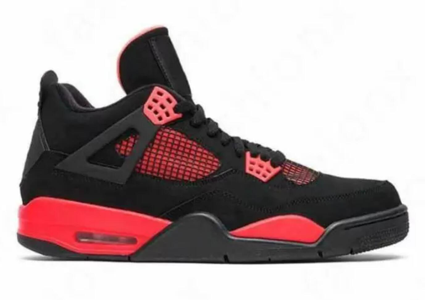 Jumpman 4 Retro basketball shoes Black Cat 4s oreo shimmer red thunder metallic black red bred men women sneakers trainers Size 5.5 6.5 7.5 8.5 9.5 10.5 11.5 12.5 13.5
Jumpman 4 Retro basketball shoes Black Cat 4s oreo shimmer red thunder metallic black red bred men women sneakers trainers Size 5.5 6.5 7.5 8.5 9.5 10.5 11.5 12.5 13.5