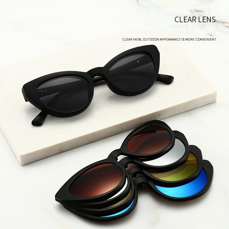 Fashion Sunglasses Frames Kanspace 6 In 1 Magnetic Clip On Polarized Women Glasses Cat Eye Eyeglasses Frame Dirving Outdoors 2351t
Fashion Sunglasses Frames Kanspace 6 In 1 Magnetic Clip On Polarized Women Glasses Cat Eye Eyeglasses Frame Dirving Outdoors 2351t