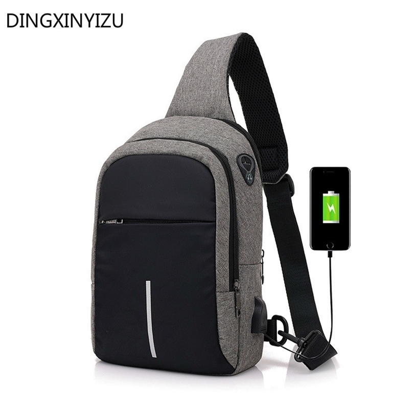 Men Chest Bags USB Charging Waterproof Oxford Crossbody Small Sling Single Shoulder Bags Travel Pack Male Bolsa Feminina Handbag 201119, Dark grey
Men Chest Bags USB Charging Waterproof Oxford Crossbody Small Sling Single Shoulder Bags Travel Pack Male Bolsa Feminina Handbag 201119, Dark grey