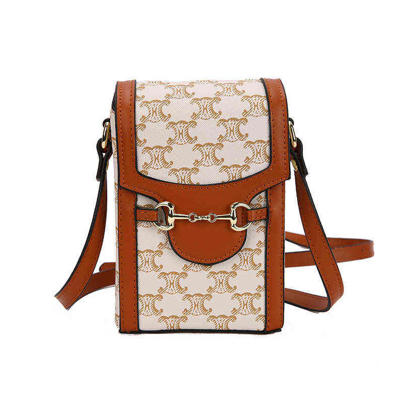 French Mini Mobile Phone Bag Menger Winter Fashion All Over Print One Shoulder Square Box Women, Brown h
French Mini Mobile Phone Bag Menger Winter Fashion All Over Print One Shoulder Square Box Women, Brown h