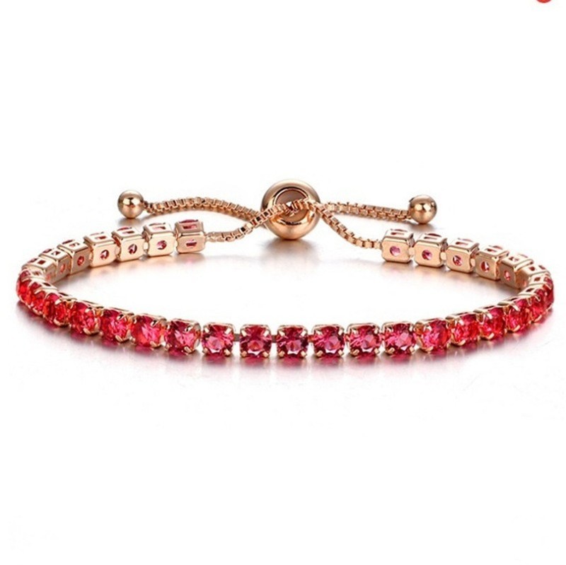 Fashion Charm CZ Tennis Bracelet for Women Crystal Zircon Jewelry Adjustable Gold Silver Color Box Chain Bracelets Gift 220726