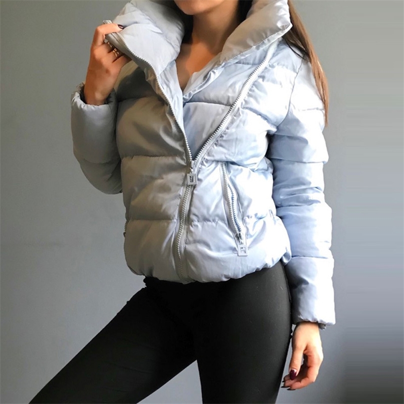 Women Short Jacket Parkas Mujer Autumn Jacket Coat Fashion Winter Solid Warm Casual Padded Down Parka Female Coat Women Outwears 201125