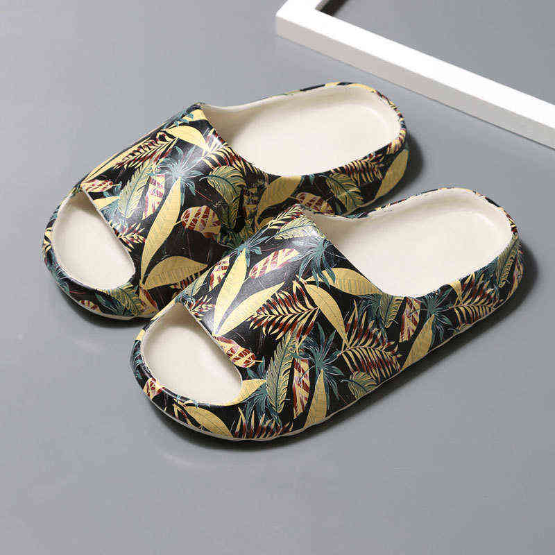2022 New Slippers Flip Sesame Street Man Beach Shoes Summer Fashion Coconut Ripe Slippers Women Outdoor Slippers Y220412