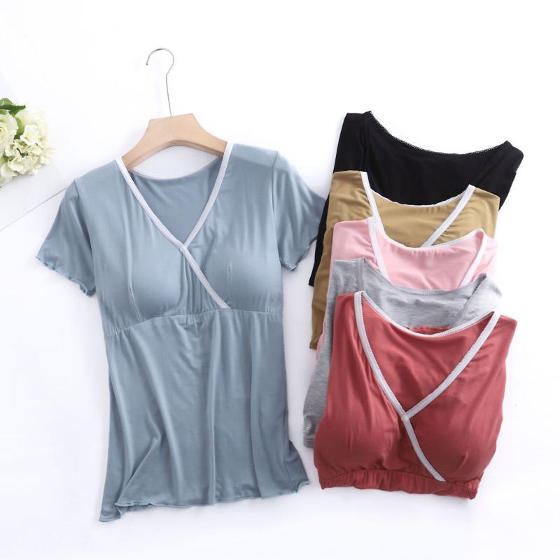 Women's Sleepwear Summer Pajamas Sleep Tops Nightwear Shirt Thin Modal Home Clorhes Lace Short Sleeve V Neck Homewear Solid Color SleepwearW, Black
Women's Sleepwear Summer Pajamas Sleep Tops Nightwear Shirt Thin Modal Home Clorhes Lace Short Sleeve V Neck Homewear Solid Color SleepwearW, Black