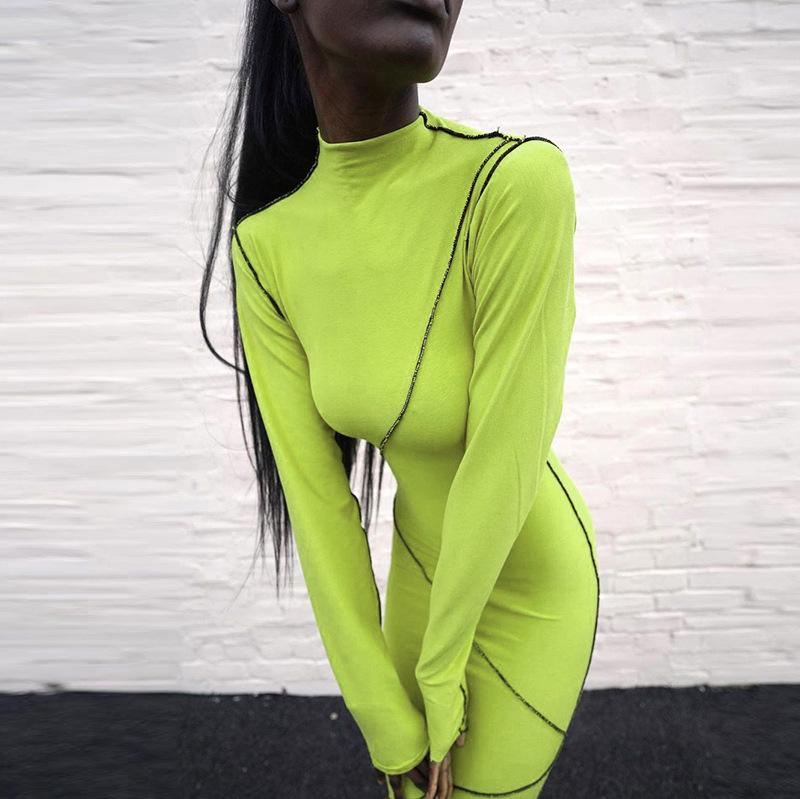 Casual Dresses Fall Female Wholesale Clothes Streetwear Women Autumn Long Sleeve Bodycon Patchwork Solid Color Green Midi DressCasual
Casual Dresses Fall Female Wholesale Clothes Streetwear Women Autumn Long Sleeve Bodycon Patchwork Solid Color Green Midi DressCasual