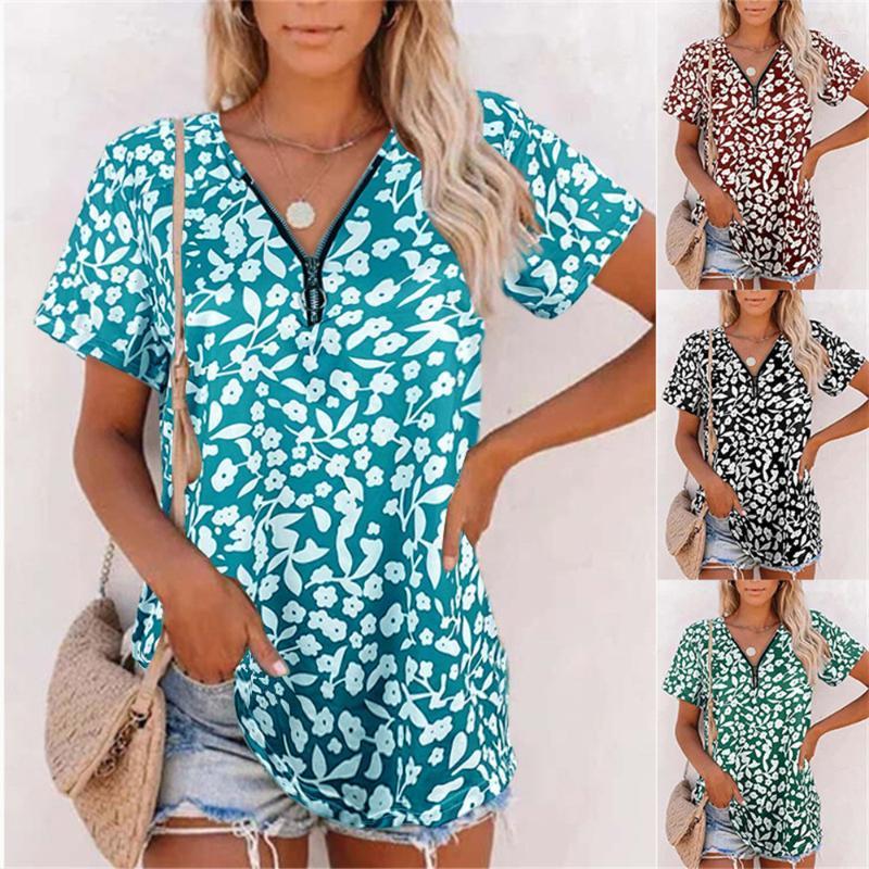 Women' Blouses & Shirts Summer Trend Women' Style V-Neck Zipper Loose 2022 Ladies Pullover Floral Medium And Long Top Leisure Short-Sl, Zc328 black
Women' Blouses & Shirts Summer Trend Women' Style V-Neck Zipper Loose 2022 Ladies Pullover Floral Medium And Long Top Leisure Short-Sl, Zc328 black