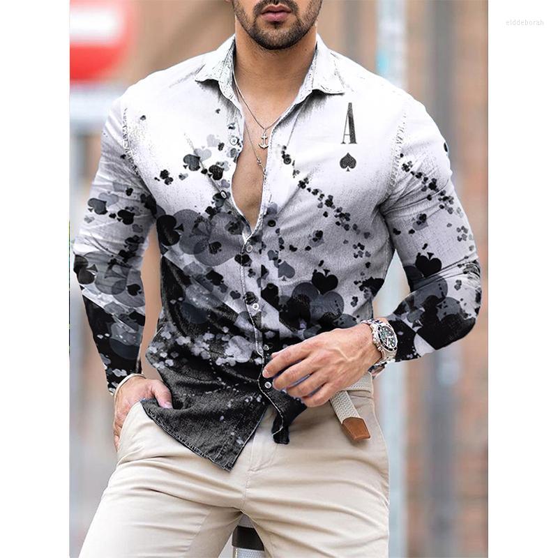 Men's Casual Shirts Autumn Fashion Men Oversized Shirt Poker Print Long Sleeve Tops Men's Clothing Prom Cardigan Blouses High QualityMen, 232
Men's Casual Shirts Autumn Fashion Men Oversized Shirt Poker Print Long Sleeve Tops Men's Clothing Prom Cardigan Blouses High QualityMen, 232