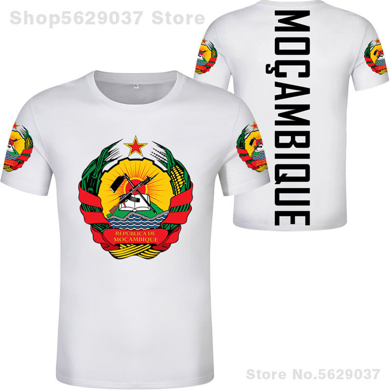 MOZAMBIQUE t shirt free custom made name number moz t-shirt nation flag mz republic portuguese college print po clothing 220609 - view 6