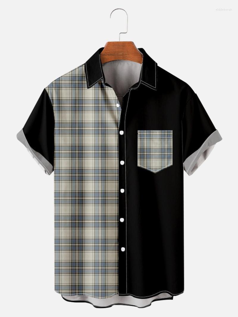 Men's Casual Shirts Splicing Lattice Shirt Plus Size Stripe 3D Digital Print Men's Top Vintage Style Summer StreetwearMen's Eldd22, Ql10985a01
Men's Casual Shirts Splicing Lattice Shirt Plus Size Stripe 3D Digital Print Men's Top Vintage Style Summer StreetwearMen's Eldd22, Ql10985a01
