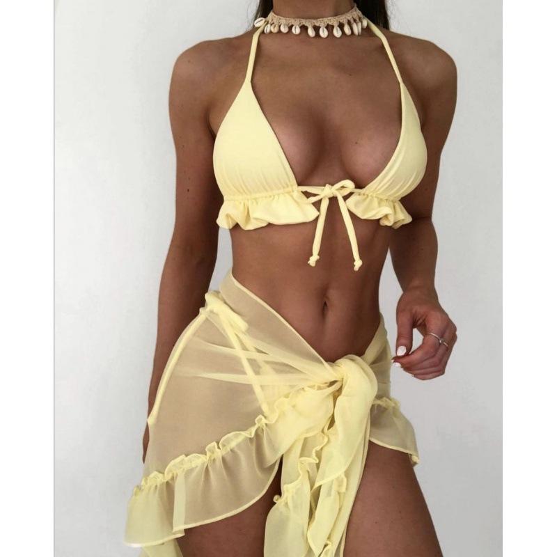 Women' Swimwear Mesh Cover-ups Women Yellow Purple Push Up Padded Ruffled Folds Bikini Set Beach Bandage Bathing Suit Triangle Swimsuit
Women' Swimwear Mesh Cover-ups Women Yellow Purple Push Up Padded Ruffled Folds Bikini Set Beach Bandage Bathing Suit Triangle Swimsuit