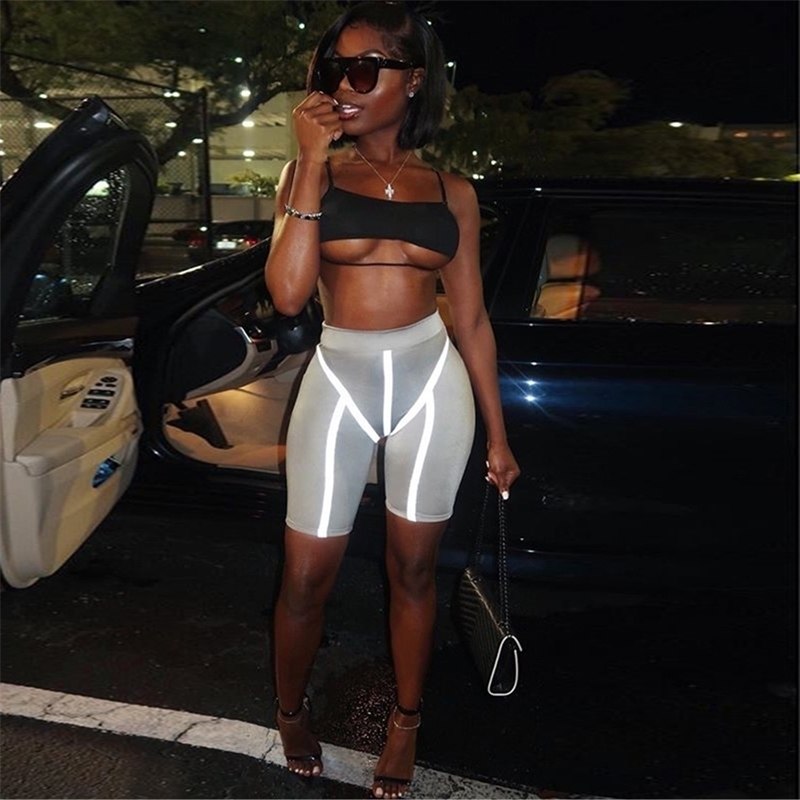 KGFIGU Reflective biker shorts for Women high waist shorts feminino summer sexy neon green spandex rave shorts streetwear Y200403, Light gray
KGFIGU Reflective biker shorts for Women high waist shorts feminino summer sexy neon green spandex rave shorts streetwear Y200403, Light gray