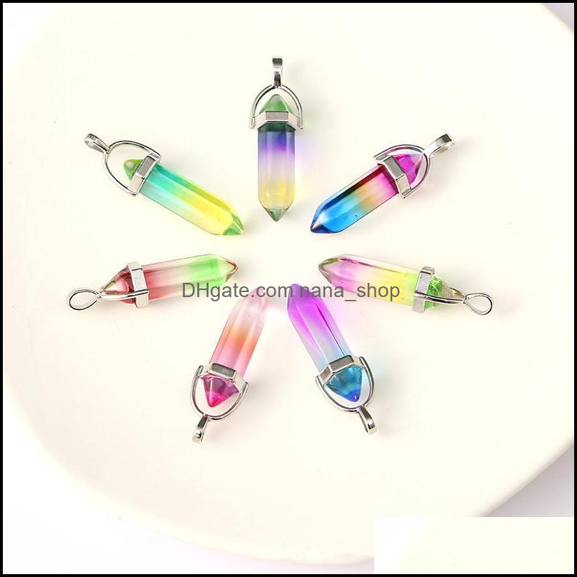 Charms Jewelry Findings Components Rainbow Gradient Colored Glass Double Pointed Hexagon Pendant Head For Necklace Earrings Making Drop De
Charms Jewelry Findings Components Rainbow Gradient Colored Glass Double Pointed Hexagon Pendant Head For Necklace Earrings Making Drop De