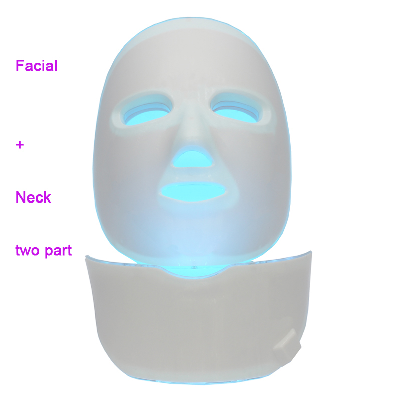 Electric Flexible Led photon Face and neck beauty silicone Mask Therapy Light Facial Shield Glowing Firming Photon Masker