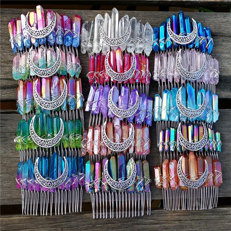 Hair Clips & Barrettes Colorful White Natural Quartz Crystal Moon Headband Party Bridal Jewelry Headdress Gift Witch Mysterious PowerHair
Hair Clips & Barrettes Colorful White Natural Quartz Crystal Moon Headband Party Bridal Jewelry Headdress Gift Witch Mysterious PowerHair