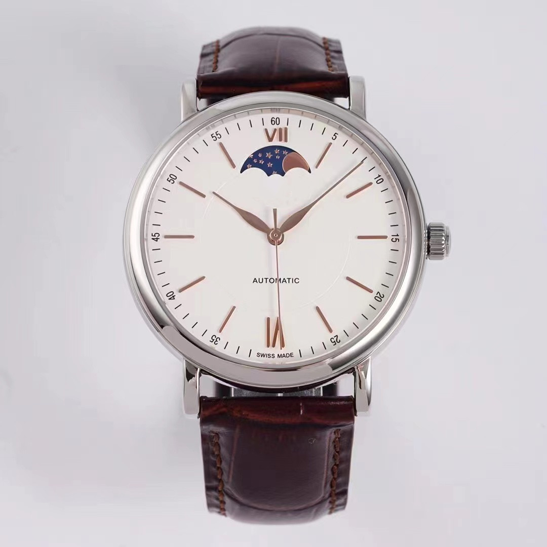 AI 459402 Moon phase fine steel mechanical watch 40mm diameter with fully automatic movement dome sapphire crystal glass mirror, As shown
AI 459402 Moon phase fine steel mechanical watch 40mm diameter with fully automatic movement dome sapphire crystal glass mirror, As shown