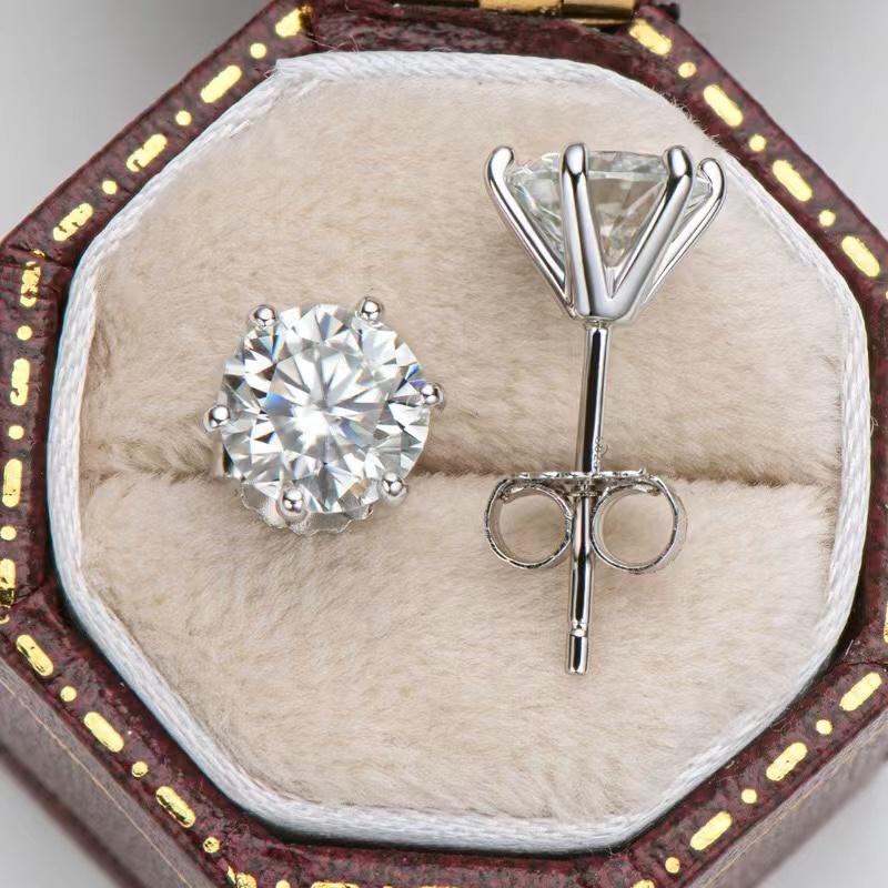 Stud Trendy 1 Carat D Color Round Moissanite Diamond Earrings Women 100% 925 Sterling Silver Gra With GraStud
Stud Trendy 1 Carat D Color Round Moissanite Diamond Earrings Women 100% 925 Sterling Silver Gra With GraStud