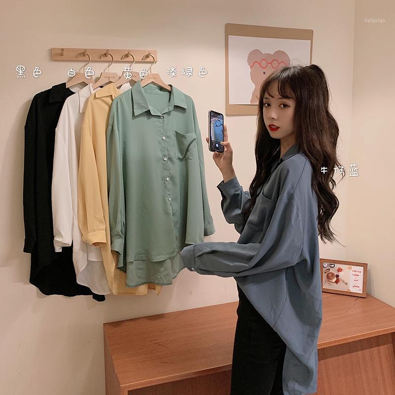 Women's Blouses & Shirts Women Single Breasted Thin Solid Oversize Kpop Style Chic Leisure Loose Female Ins Teens With Belt, Black
Women's Blouses & Shirts Women Single Breasted Thin Solid Oversize Kpop Style Chic Leisure Loose Female Ins Teens With Belt, Black