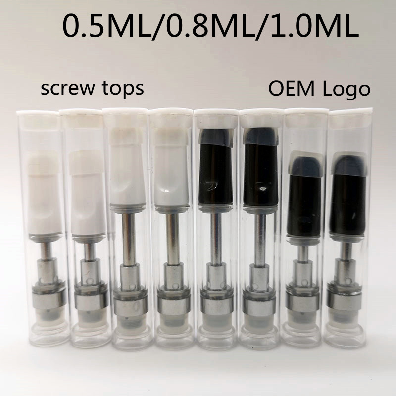 Vape Cartridges Ceramic Carts 510 Thread Vapes Cartridge 0.5ml 0.8ml 1.0ml Glass Atomizer with Plastic tube Atomizer packaging Empty Disposable Vaporizer OEM Logo
Vape Cartridges Ceramic Carts 510 Thread Vapes Cartridge 0.5ml 0.8ml 1.0ml Glass Atomizer with Plastic tube Atomizer packaging Empty Disposable Vaporizer OEM Logo