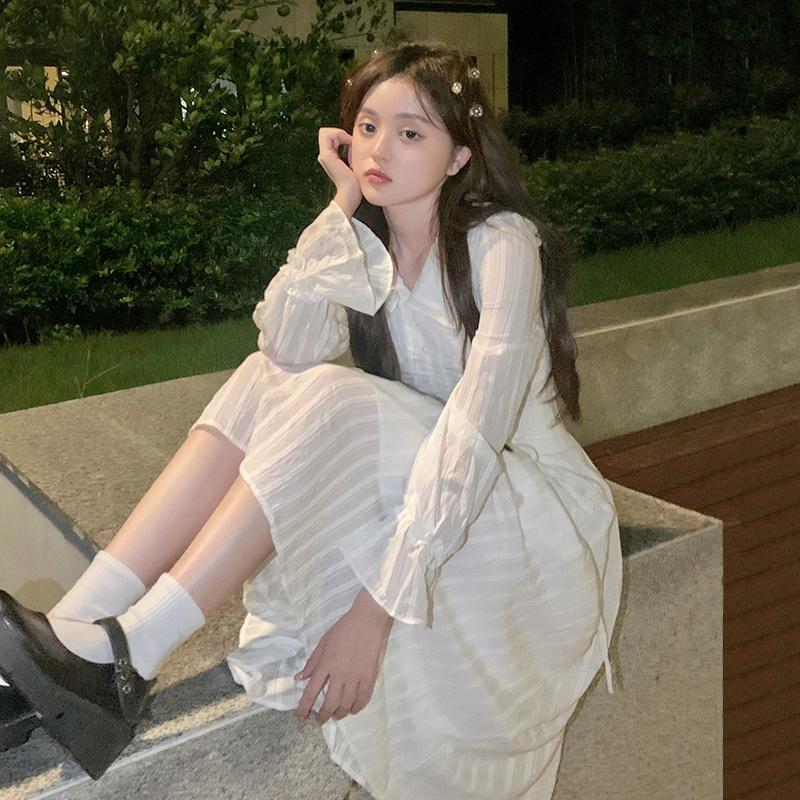 Casual Dresses French Style White Long-Sleeved Dress For Women Spring And Autumn 2022 Design Sense Small Fairy Temperamental Long, Black;gray
Casual Dresses French Style White Long-Sleeved Dress For Women Spring And Autumn 2022 Design Sense Small Fairy Temperamental Long, Black;gray