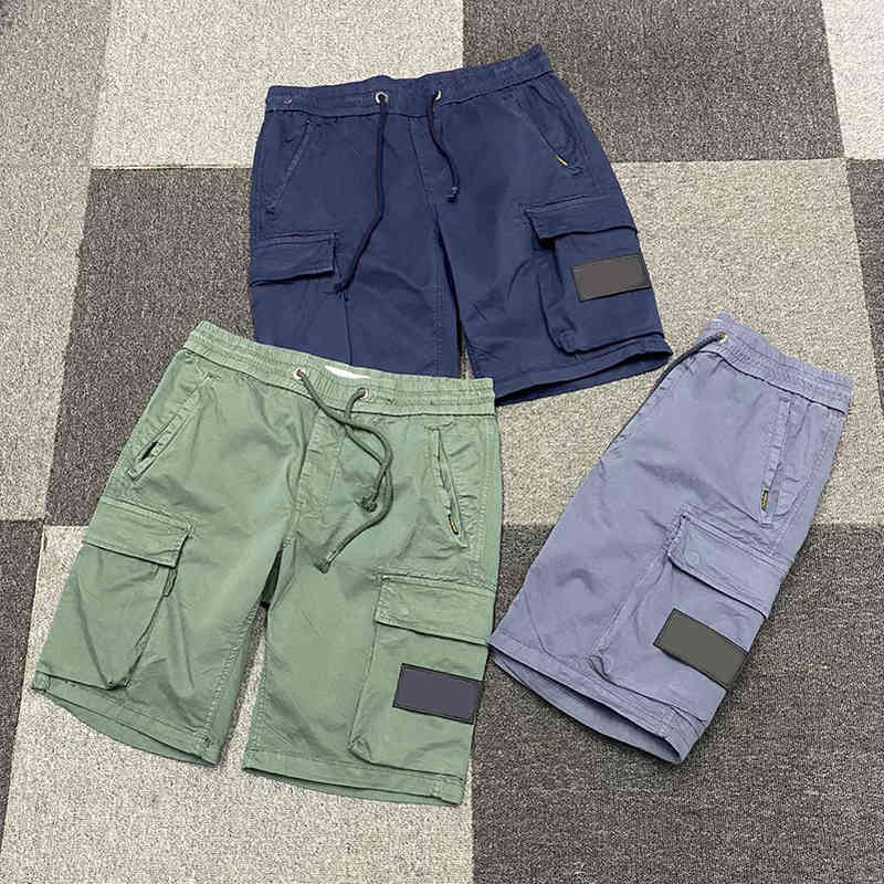 Summer men's and women's high-quality casual loose sports shorts cotton stone tooling embroidery shorts