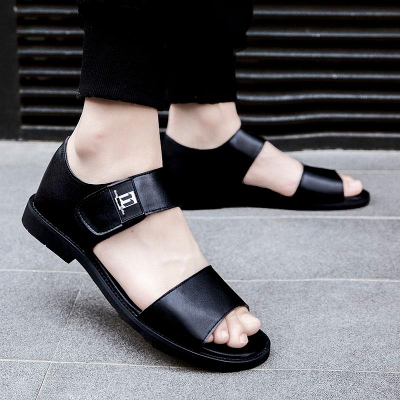 Sandals Italian Summer Soft-soled Comfortable Breathable Low-heeled Thick-soled Leather Roman Open-toe Black Outdoor Beach Shoes, Black-2
Sandals Italian Summer Soft-soled Comfortable Breathable Low-heeled Thick-soled Leather Roman Open-toe Black Outdoor Beach Shoes, Black-2
