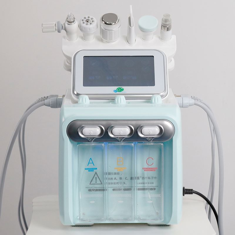 Multifunction 6 In 1 H2O2 Small Bubble Ultrasound Hydra Oxygen Aqua Jet Deep Cleaning Crystal Microdermabrasion Machine