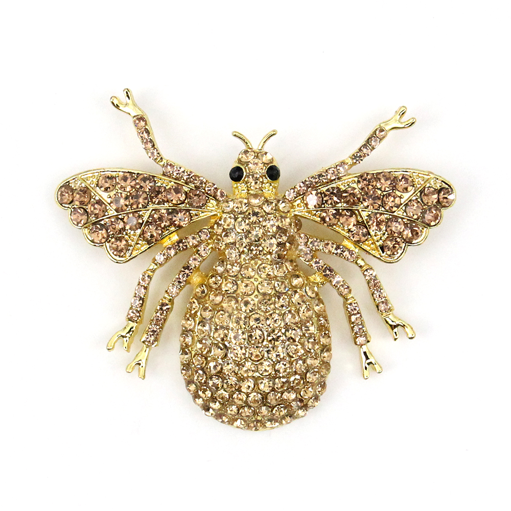 20 Pcs/Lot Custom Brooches Rhinestone Large 70MM Bumble Hornet Pin Bee Insect Brooch Pin For Women Decoration/Gift