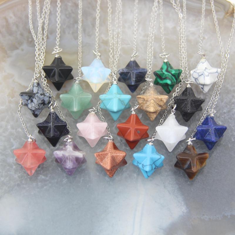 Pendant Necklaces Natural Stone Quartz Pendulum Crystal Merkaba Star Divination Onyx Men Women Hexagram Trendy JewelryPendant
Pendant Necklaces Natural Stone Quartz Pendulum Crystal Merkaba Star Divination Onyx Men Women Hexagram Trendy JewelryPendant