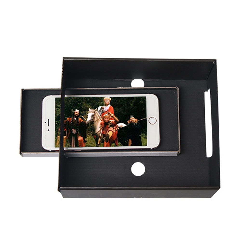 Epacket 3D Phone Screen Magnifier Desk Phone Holder Stereoscopic Amplifying DIY Retro Mini Television Drop6734713
