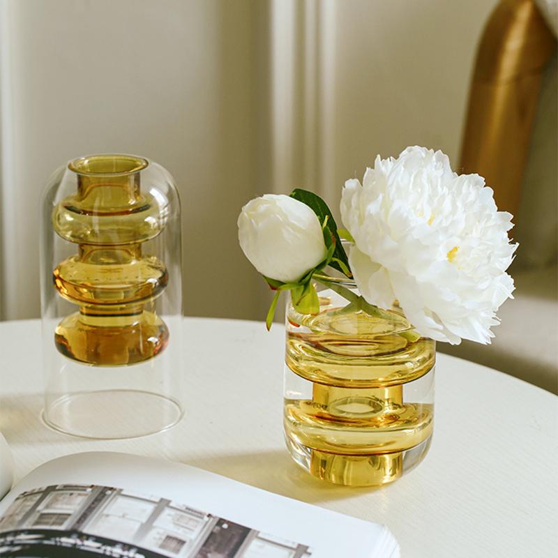 Vases Nordic Home Decor Glass Vase Living Room Decoration Flower Transparent Decorations Decorative Glasses Gifts