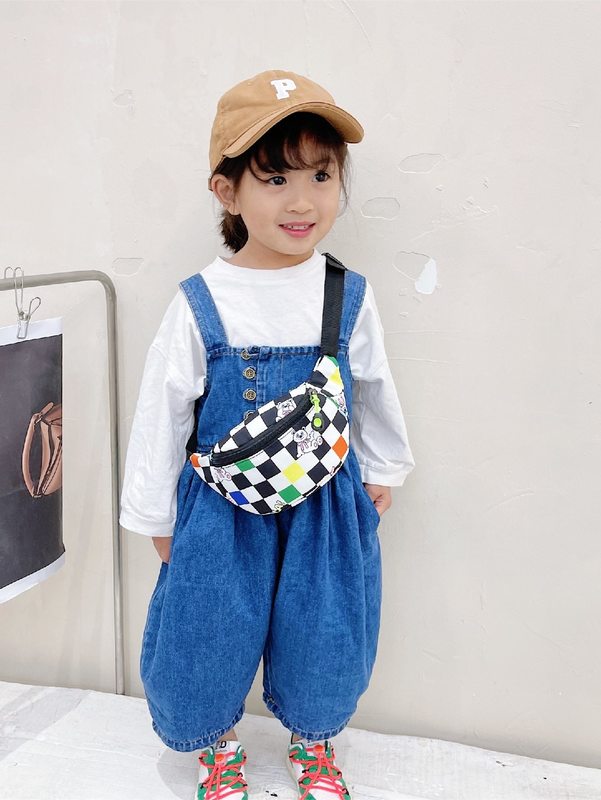 Kids Plaid Pattern Fanny Pack SHE