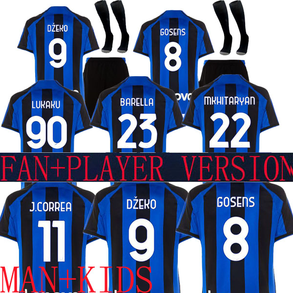 LUKAKU 90 soccer jerseys 22 23 home BARELLA LAUTARO Calhanoglu ALEXIS DZEKO CORREA AWAY Gosens UNIFORMS football shirt 2022 2023 kids kit player version jersey ses, Home man 2
LUKAKU 90 soccer jerseys 22 23 home BARELLA LAUTARO Calhanoglu ALEXIS DZEKO CORREA AWAY Gosens UNIFORMS football shirt 2022 2023 kids kit player version jersey ses, Home man 2