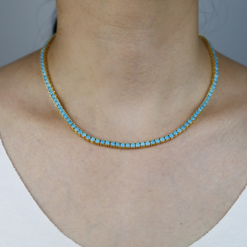 Wholesale 3mm Green Stone Paved Tennis Chain Choker Necklace Turquoises Fashion Punk Styles Women Girl Hip Hop Jewelry
Wholesale 3mm Green Stone Paved Tennis Chain Choker Necklace Turquoises Fashion Punk Styles Women Girl Hip Hop Jewelry