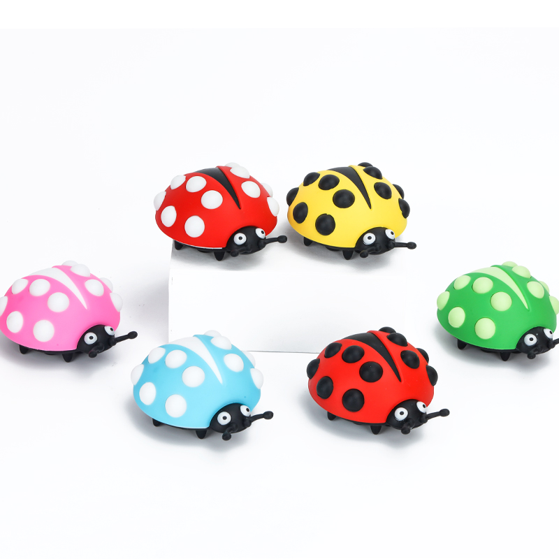 2022 New Fidget Toys 3D Vent Decompression Silicone Bubble Ball Children's Educational Toy Kneading Ladybug Kneading