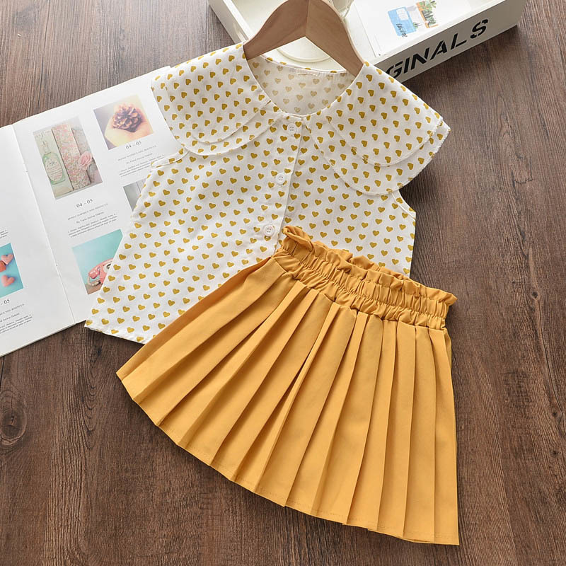 Bear Leader Girls Clothing Sets Summer Sleeveless T-shirt+Print Bow Skirt 2Pcs for Kids Clothing Sets Baby Clothes Outfits 220425