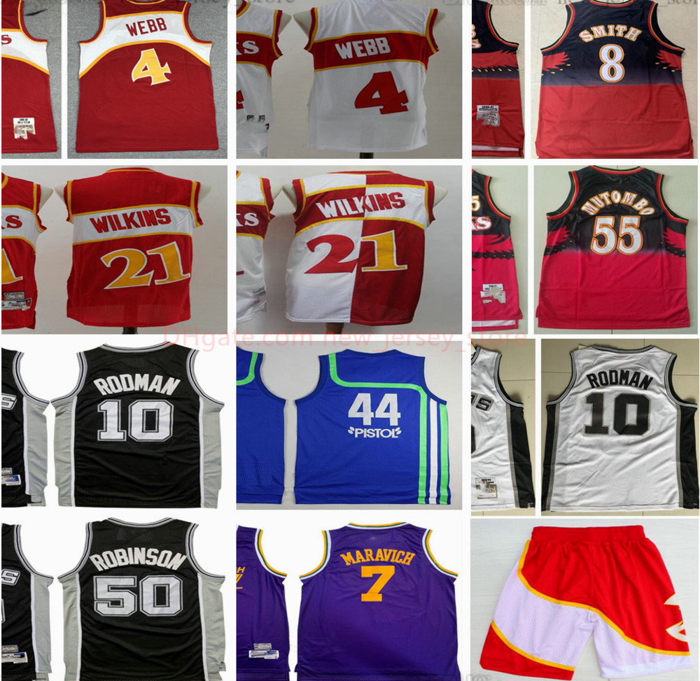 Retro Baskeball Pistol Pete 44 Maravich Jersey Stitched Dikembe 55 Mutombo Spud Steve Webb Smith 10 Dennis 50 David Rodman Robinson Jerseys White Shorts, As picture
Retro Baskeball Pistol Pete 44 Maravich Jersey Stitched Dikembe 55 Mutombo Spud Steve Webb Smith 10 Dennis 50 David Rodman Robinson Jerseys White Shorts, As picture