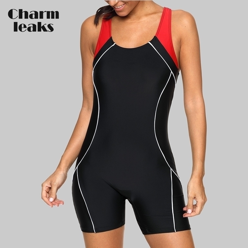 Charmleaks Women Sports Swimwear Sports Swimsuit Patchwork Competition Swimwear Open Back Boyshort Bathing Suits Y200319, 3134nav
Charmleaks Women Sports Swimwear Sports Swimsuit Patchwork Competition Swimwear Open Back Boyshort Bathing Suits Y200319, 3134nav