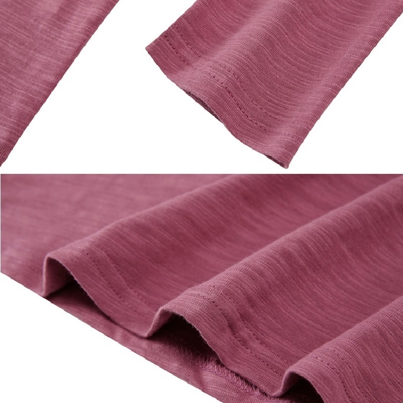 Spring Korean Long Sleeve T Shirt Solid Color Bamboo Cotton Winter Blue Shirts Loose Coffee Letter O Neck Tops 220728