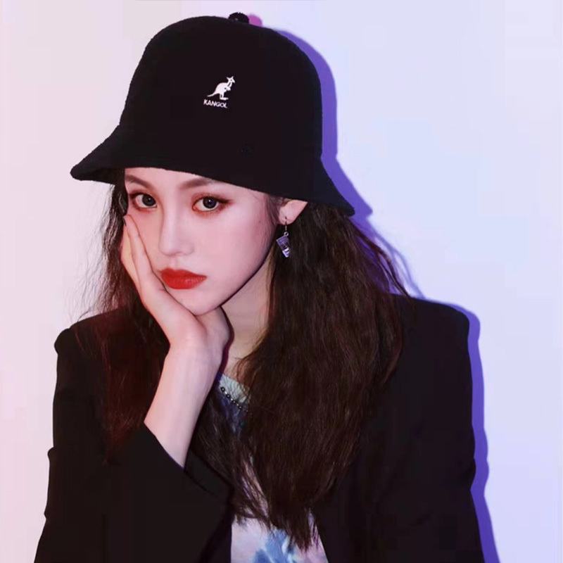 Fashion spring bucket hat knitted kangaroo fisherman classic solid color female painter wool trendy women's 220511