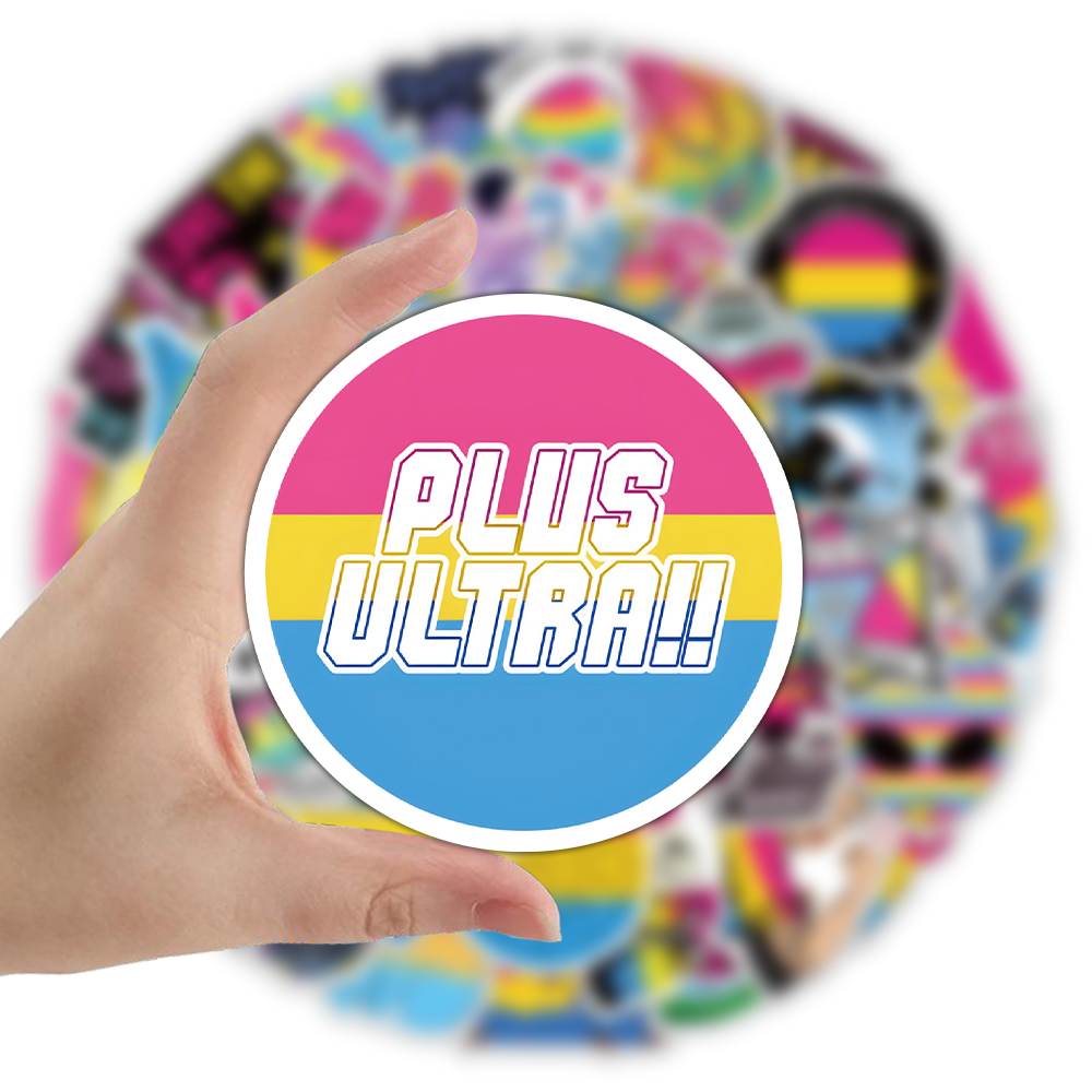 63Pcs Pansexual Pride Stickers Graffiti Kids Toy Skateboard car Motorcycle Bicycle Sticker Decals Wholesale