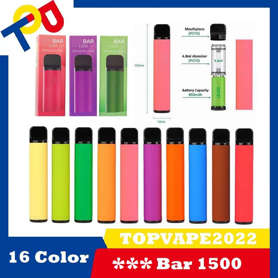 Bar 1500 Puffs Disposable Cigarettes Pod Device 850mAh Battey 4.8ml Pods Prefilled Cartridge disposables 2% Vape Pen VS Bang XXL
Bar 1500 Puffs Disposable Cigarettes Pod Device 850mAh Battey 4.8ml Pods Prefilled Cartridge disposables 2% Vape Pen VS Bang XXL