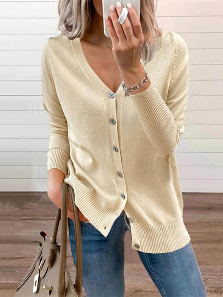 Women's Knits & Tees Autumn Women Knitted Cardigan Long Sleeve Sweater V-Neck Single Breasted Solid Color Loose Outwear Ladies Warm ClothesW, Sky blue
Women's Knits & Tees Autumn Women Knitted Cardigan Long Sleeve Sweater V-Neck Single Breasted Solid Color Loose Outwear Ladies Warm ClothesW, Sky blue