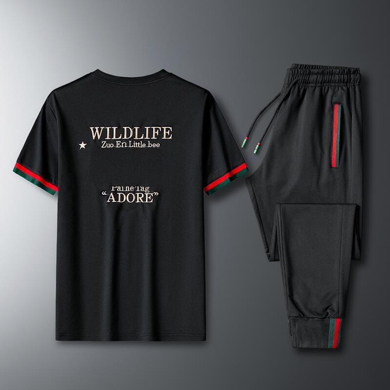 Designer Men tracksuits Fashion T shirts + Pants Outfits High Street Running Sweatpants 2 Piece Set Sweatsuit Breathable Comfort Sport Training Fitness Sport Suit, Customize
Designer Men tracksuits Fashion T shirts + Pants Outfits High Street Running Sweatpants 2 Piece Set Sweatsuit Breathable Comfort Sport Training Fitness Sport Suit, Customize