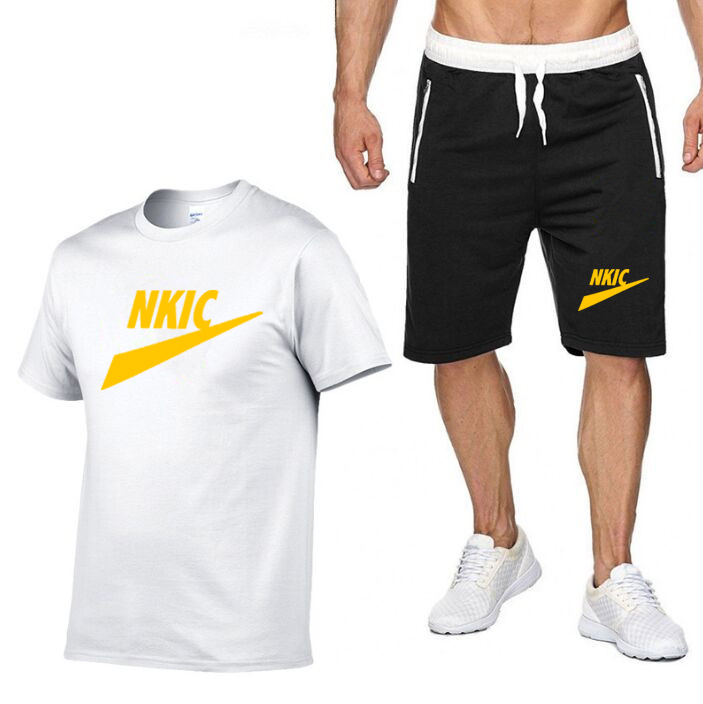 Summer Two Piece Sets Men Printed Mens Brand LOGO Tracksuit T-Shirt + Shorts Suit Set 2022 Round Neck Breathable Casual Wear, Dark grey
Summer Two Piece Sets Men Printed Mens Brand LOGO Tracksuit T-Shirt + Shorts Suit Set 2022 Round Neck Breathable Casual Wear, Dark grey