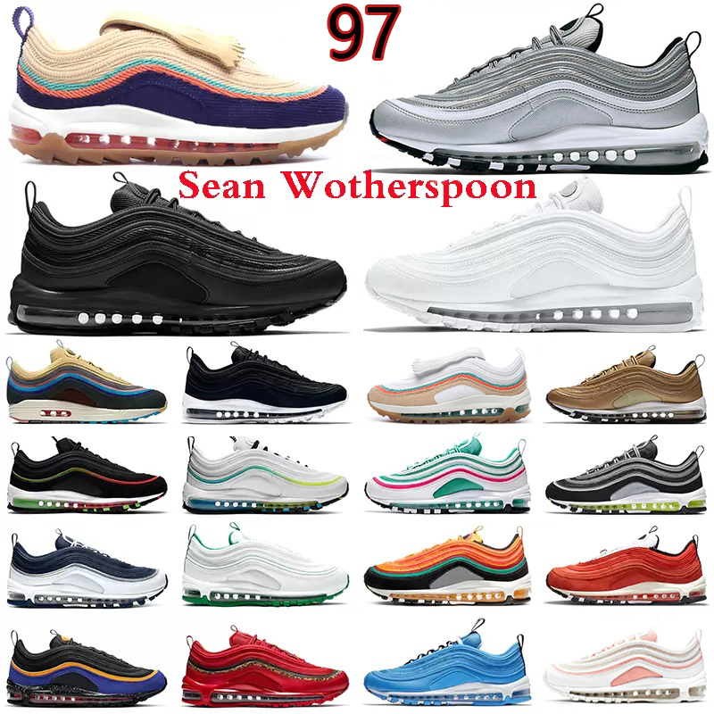 97 Running shoes Men Woman black white Trainers Halloween Light Blue Red Leopard Reflective Bred South Beach sports sneakers 36-45
97 Running shoes Men Woman black white Trainers Halloween Light Blue Red Leopard Reflective Bred South Beach sports sneakers 36-45