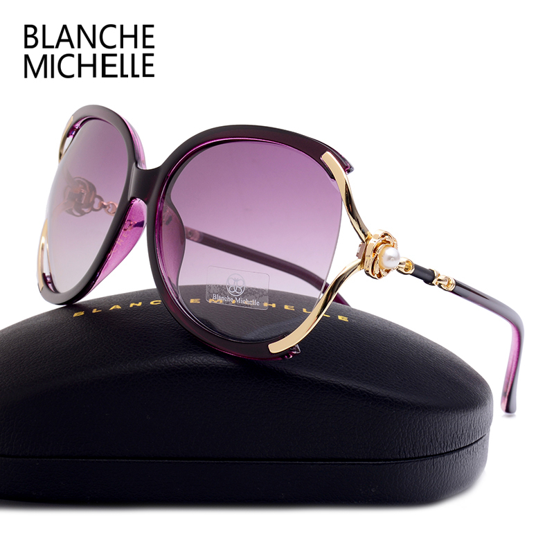 Blanche Michelle Women Sunglasses Polarized UV400 Brand Designer High Quality Gradient Sun Glasses Female oculos With Box 220407