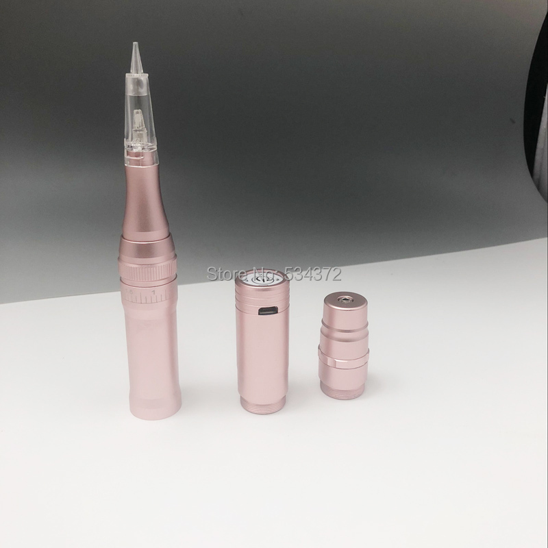 Rose Gold Professional Wireless Permanent Makeup Machine Pen Beauty Eyebrow Tattoo Machine 220418